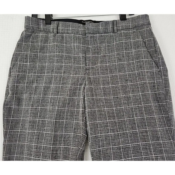 Banana Republic ~Women Size 10~ Gray Plaid Print "Avery" Ankle Pants Stretch. - Picture 10 of 12